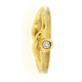 Ring 585/- Gelbgold 1 Brillant 0,04ct WSI